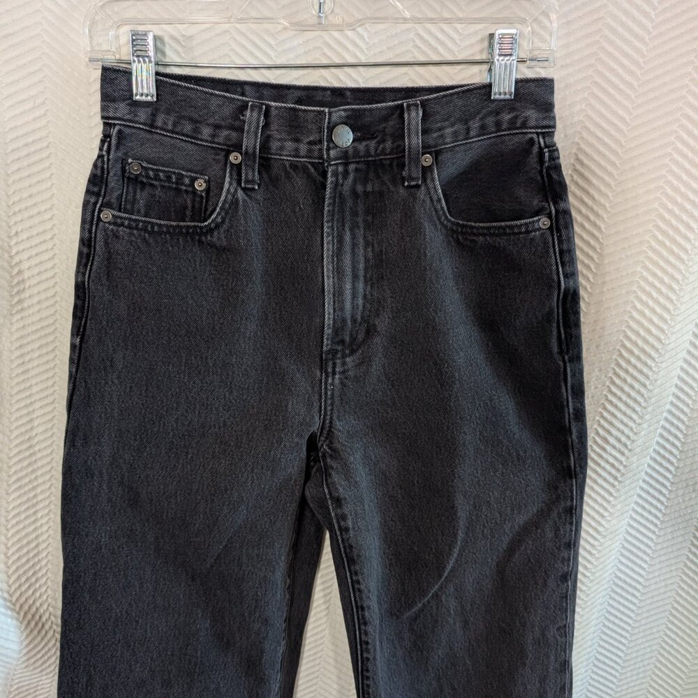 Denim Forum The Farrah Hi-rise Wide Jean Black Size 25 Aritzia Denim - Picture 5 of 9